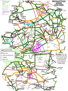 Sherwood Forest cycle routes